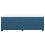 vidaXL Sommier à lattes de lit avec matelas Bleu foncé 100x200 cm