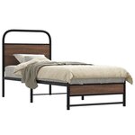 vidaXL Cadre de lit sans matelas 75x190cm chêne marron bois ingénierie