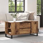 vidaXL Table basse Bois Ancien 102 x 44 5 x 50 cm Bois d'ingénierie