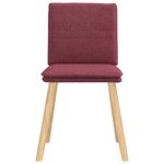 vidaXL Chaises à manger lot de 6 rouge bordeaux tissu
