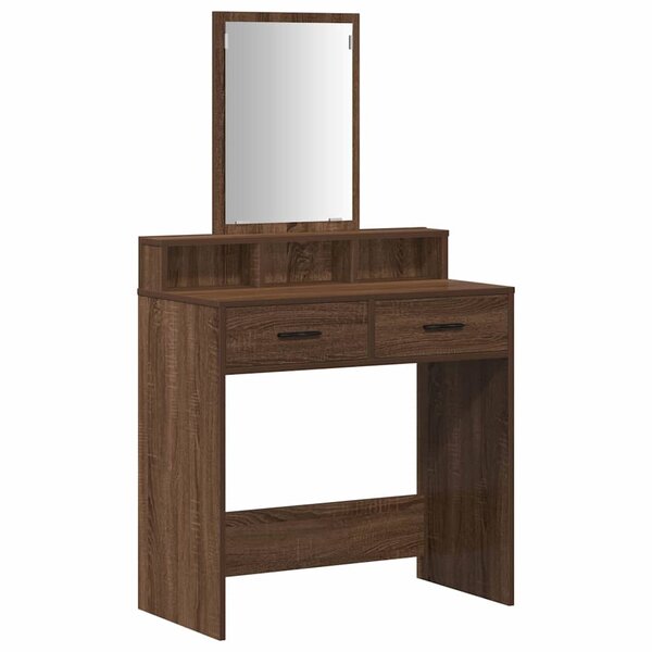 vidaXL Coiffeuse Chêne brun 79 x 41 x 140 cm Bois d'ingénierie