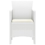 vidaXL Chaise de jardin 4 Pièces Blanc 53 x 49 x 85 cm Polypropylène