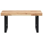 vidaXL Étagère de vasque murale acier et bois massif d'acacia
