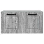 vidaXL Meuble TV mural Sonoma gris 59 5 x 31 x 30 cm Bois d'ingénierie