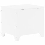 vidaXL Boîte de rangement avec couvercle RANA blanc bois massif de pin
