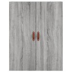 vidaXL Buffet haut Sonoma gris 69 5x34x180 cm Bois d'ingénierie