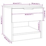 vidaXL Tables de chevet 2 Pièces Chêne fumé Bois d'ingénierie