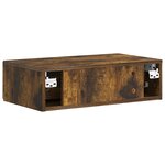 vidaXL Table d'appoint murale Chêne fumé 59 x 34 5 x 17 cm