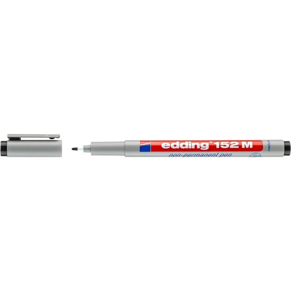 Feutre Non Permanent 152M Noir Pointe Moyenne 1 mm EDDING