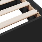 vidaXL Cadre de lit avec tiroirs noir 90x190 cm bois d'ingénierie