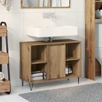 vidaXL Cabinet de salle de bain chêne artisanal 80 x 33 x 60 cm