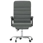 vidaXL Fauteuil de massage inclinable de bureau Gris foncé Tissu