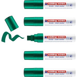Marqueur craie liquide 4090 vert 4-15 mm x 5 EDDING