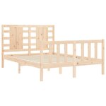 vidaXL Cadre de lit avec tête de lit 120x200 cm bois massif