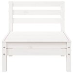 vidaXL Canapé de jardin 3 places blanc bois de pin massif