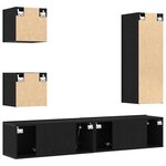 vidaXL Ensemble de meubles TV 6 Pièces Chêne noir 160 x 30 x 30.5 cm