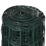 vidaXL Clôture Euro Acier 10 x 1 7 m Vert