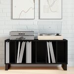 Buffet à enregistrement vidaXL Noir Chêne 100x38x48 cm Bois d'ingénierie