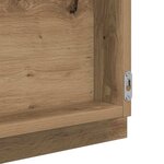 vidaXL Miroir de salle de bain LED chêne artisanal 40 x 8 5 x 37 cm