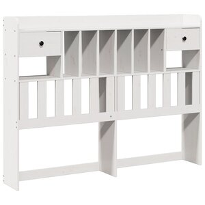 vidaXL Tête de lit avec rangement blanc 150 cm bois massif de pin