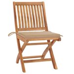 vidaXL Chaises de jardin lot de 2 et coussins beige Bois teck massif