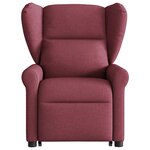 vidaXL Fauteuil inclinable de massage électrique Rouge bordeaux Tissu