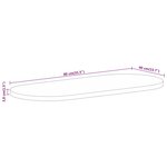 vidaXL Dessus de table 80x40x3 8 cm ovale bois massif de manguier