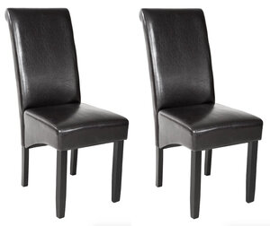 Lot de 2 chaises de salle à manger salon cuisine noir 08_0000456