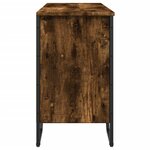 vidaXL Armoire lavabo de salle de bain chêne fumé 91x35x60 cm