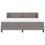 vidaXL Lit boxspring avec matelas Taupe 180 x 200 cm tissu