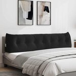 vidaXL Coussin de Dos Noir 200 x 24 x 50 cm Velours