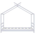 vidaXL Cadre de lit d'enfant Blanc Bois de pin massif 70x140 cm