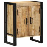 vidaXL Cabinet à chaussures avec porte Marron Bois de manguier massif