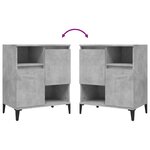 vidaXL Buffet Gris béton 60x35x70 cm Bois d'ingénierie