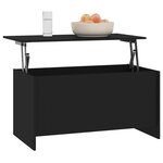 vidaXL Table basse noir 102x55 5x52 5 cm bois d'ingénierie