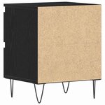 vidaXL Cabinet de chevet Chêne noir 40 x 35 x 50 cm Bois d'ingénierie