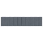 vidaXL Coussin de tête de lit gris foncé 200 cm velours