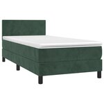 vidaXL Sommier à lattes de lit avec matelas Vert foncé 90x200 cm