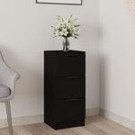 vidaXL Buffet noir 30x30x70 cm bois d'ingénierie