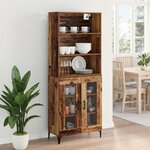 vidaXL Haut Armoire Bois Ancien 69 5 x 34 x 180 cm Bois d'ingénierie