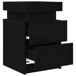 vidaXL Cabinet de chevet Chêne noir 35 x 39 x 55 cm Bois d'ingénierie