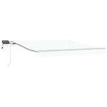 vidaXL Auvent Rétractable Blanc 350 x 250 cm Tissu et acier