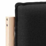 vidaXL Tête de lit capitonnée Naturel et Noir 160 cm Pin massif