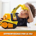 Spin Master 6068074 - Rubble & Crew - Grand bulldozer avec effets sonores et lumineux et figurine Rubble