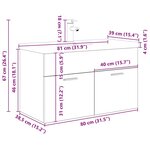 vidaXL Meuble lavabo avec bassin et robinet intégrés chêne artisanal
