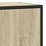 vidaXL Buffet chêne sonoma 35 5x35x76 cm bois d'ingénierie et métal