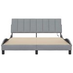 vidaXL Cadre de lit sans matelas gris clair 160x200 cm tissu