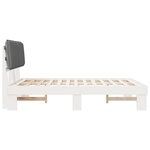 vidaXL Cadre de lit avec tête de lit rembourrée Gris clair