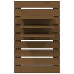 vidaXL Étagères de chevet murales 2 Pièces Marron miel Bois de pin massif