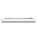 vidaXL Cadre de lit avec lumières LED blanc 150x200 cm